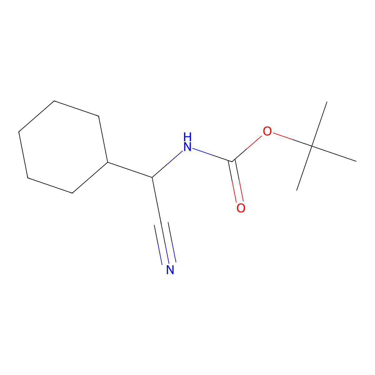 tert-Butyl N-[cyano(cyclohexyl)methyl]carbamate molecular structure, CAS 774225-56-8