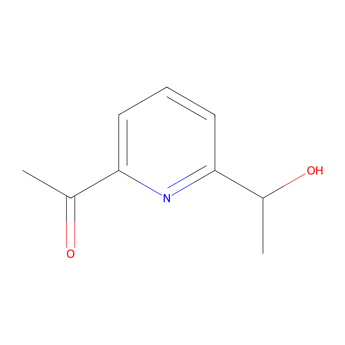 1-(6-(1-Hydroxyethyl)pyridin-2-yl)ethanone molecular structure, CAS 774225-86-4