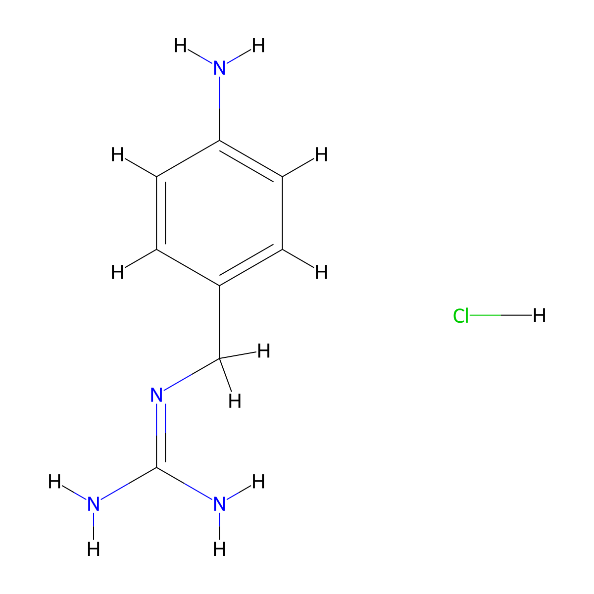 1-(4-Aminobenzyl)guanidine hydrochloride molecular structure, CAS 774227-01-9