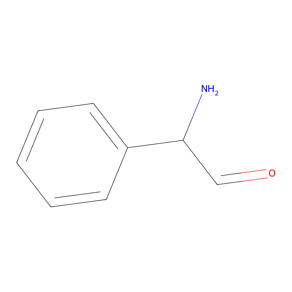 alpha-Aminobenzeneacetaldehyde molecular structure, CAS 774227-61-1