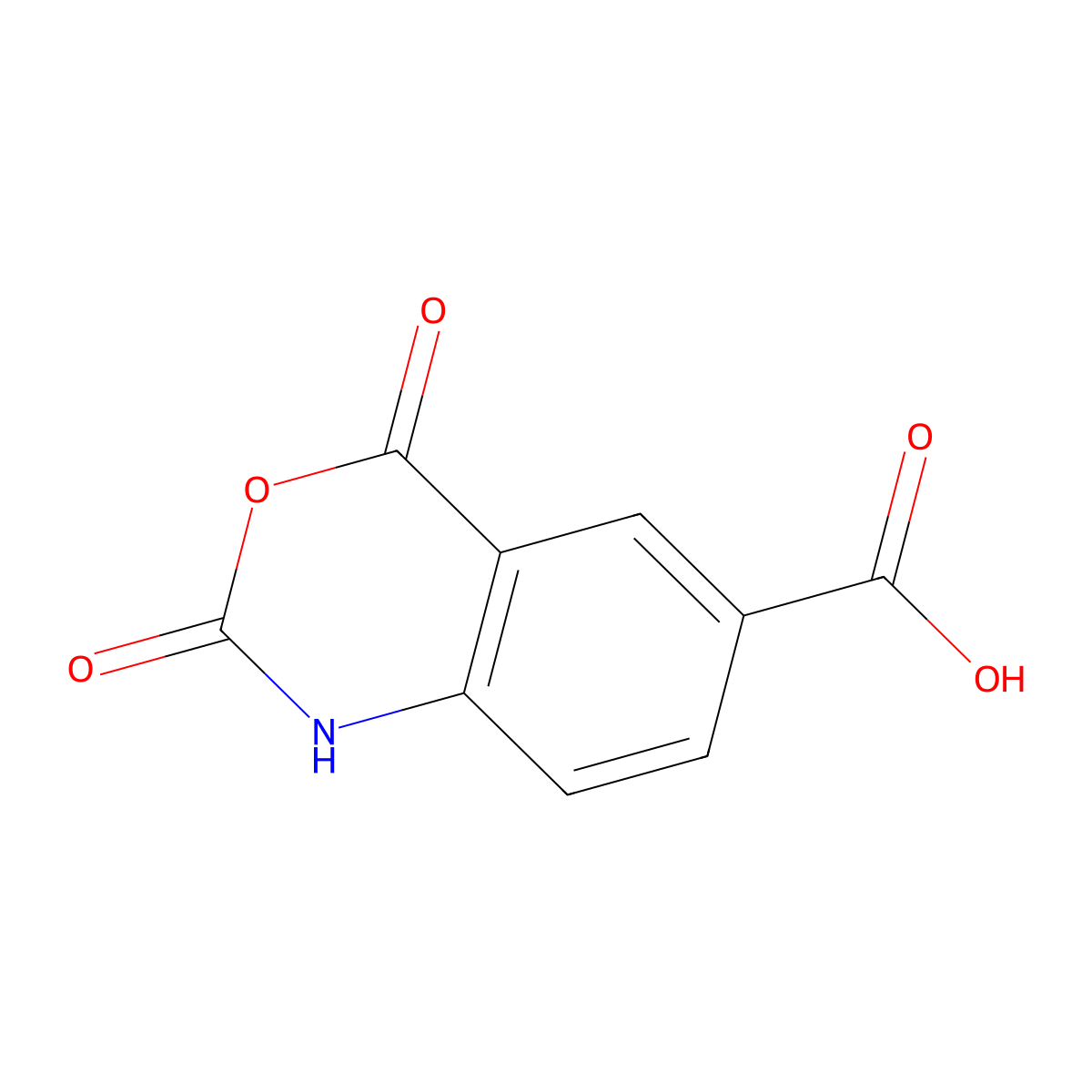 2,4-Dioxo-2,4-dihydro-1H-benzo[D][1,3]oxazine-6-carboxylic acid molecular structure, CAS 77423-13-3