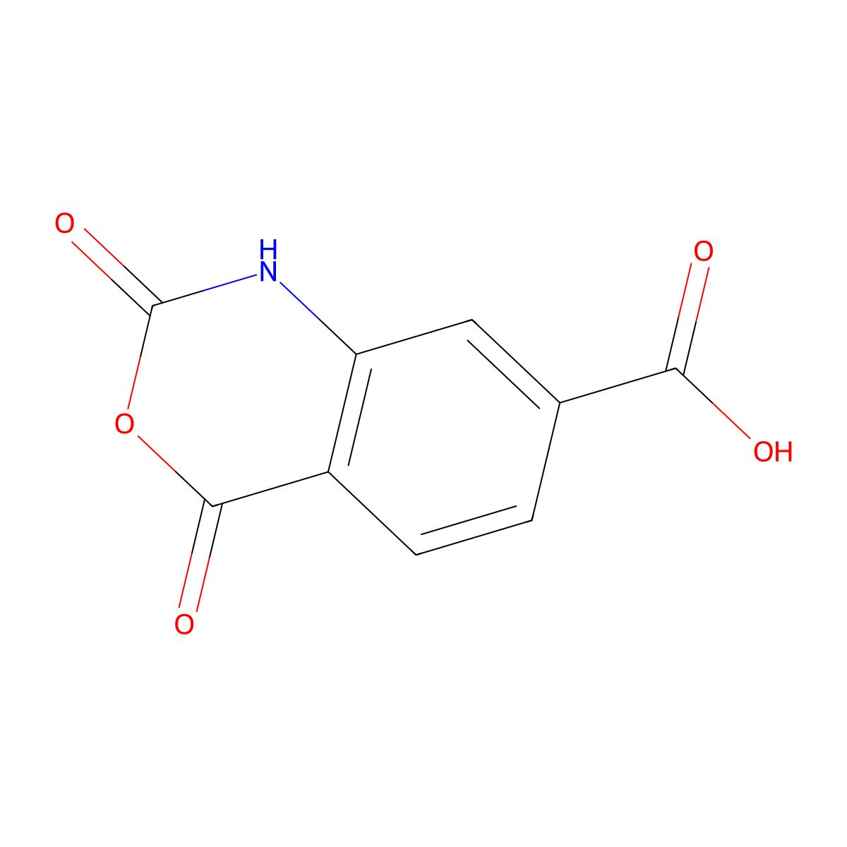 4-Carboxylic-isatoic anhydride molecular structure, CAS 77423-14-4