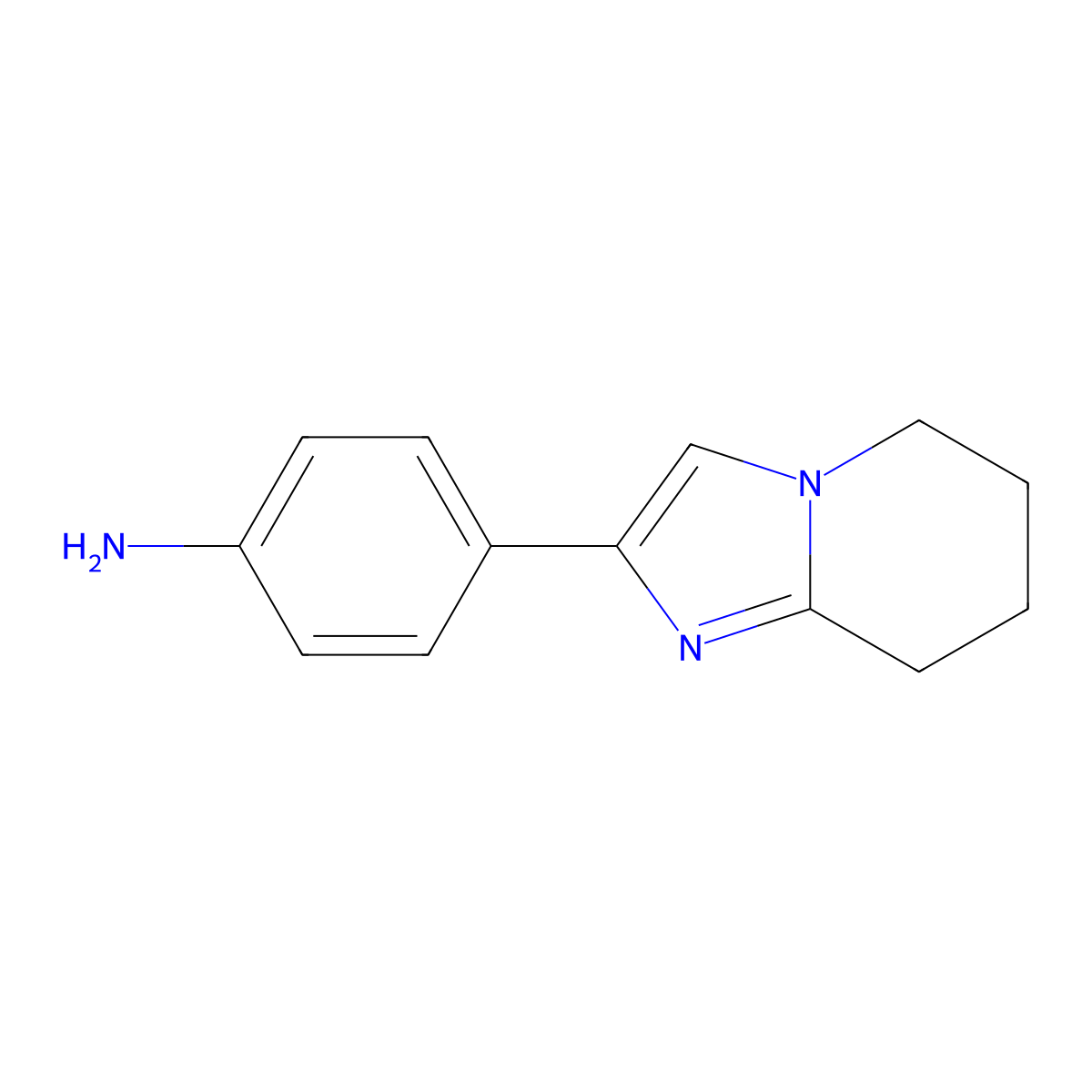 4-(5H,6H,7H,8H-imidazo(1,2-a)pyridin-2-yl)aniline molecular structure, CAS 774238-52-7