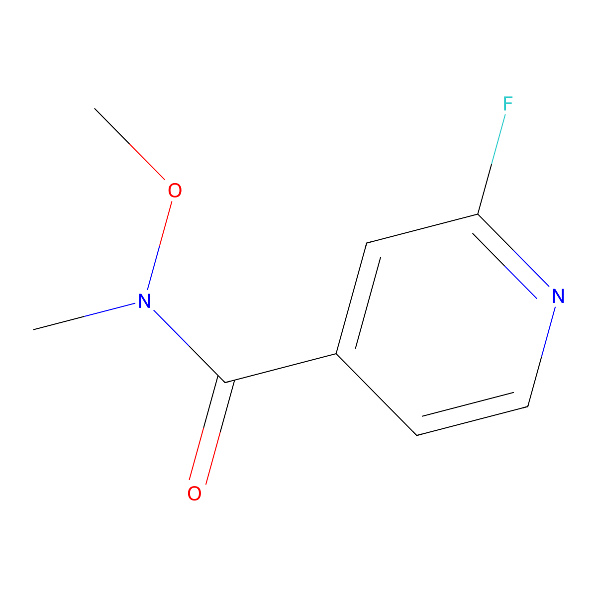 2-fluoro-N-methoxy-N-methylisonicotinamide molecular structure, CAS 774238-83-4