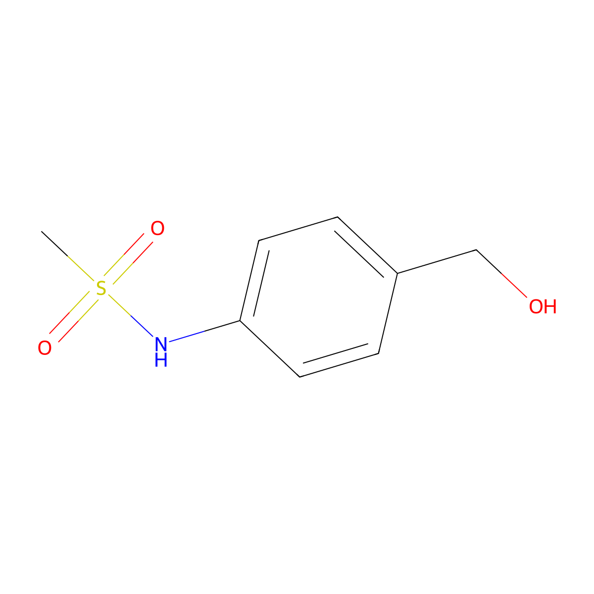 N-[4-(hydroxymethyl)phenyl]methanesulfonamide molecular structure, CAS 774238-85-6