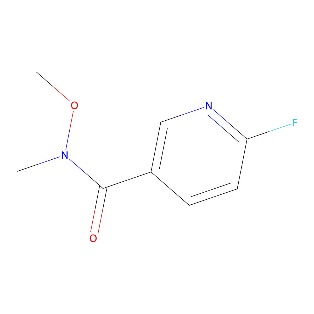 6-Fluoro-N-methoxy-N-methylpyridine-3-carboxamide molecular structure, CAS 774239-06-4