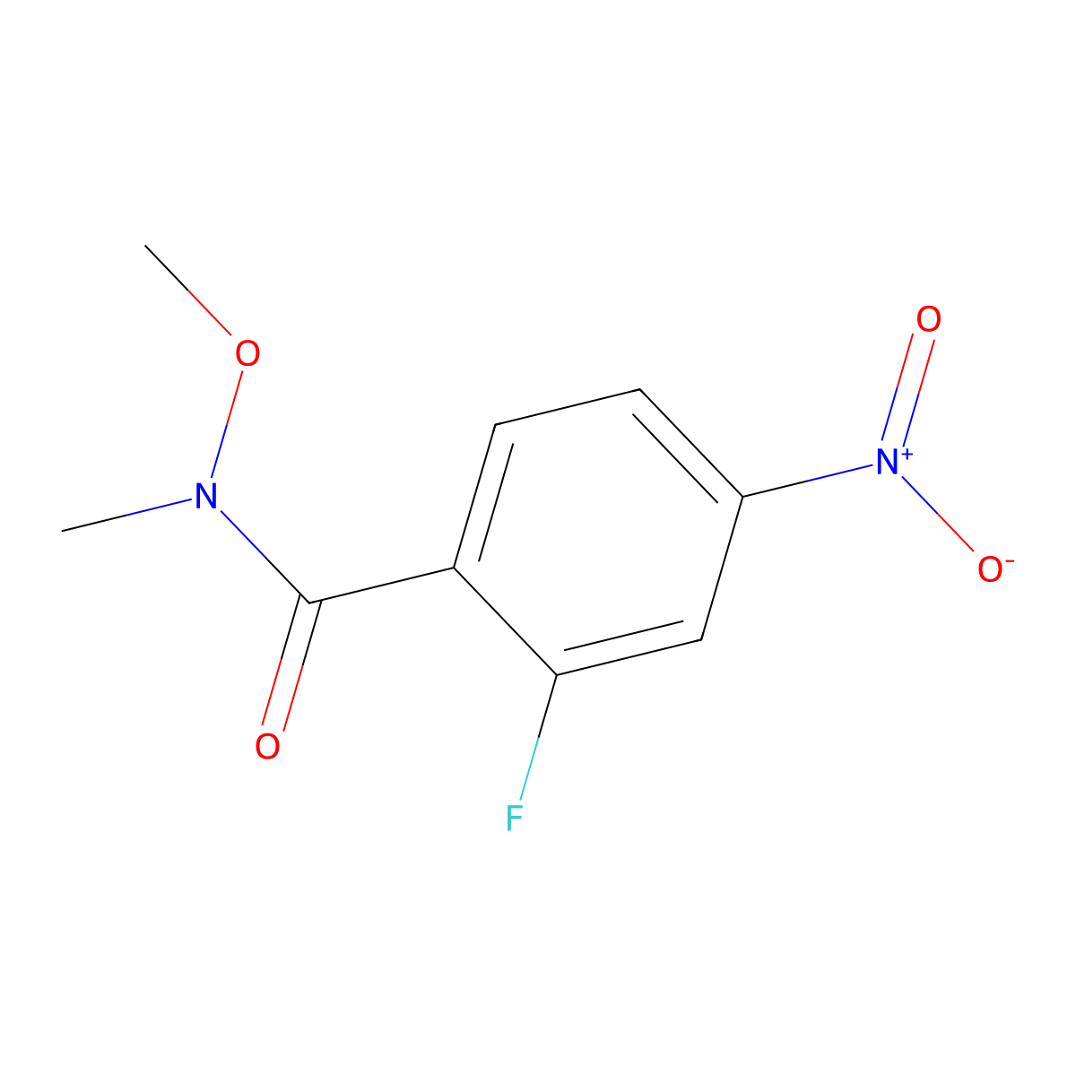 2-Fluoro-n-methoxy-n-methyl-4-nitrobenzamide molecular structure, CAS 774239-17-7