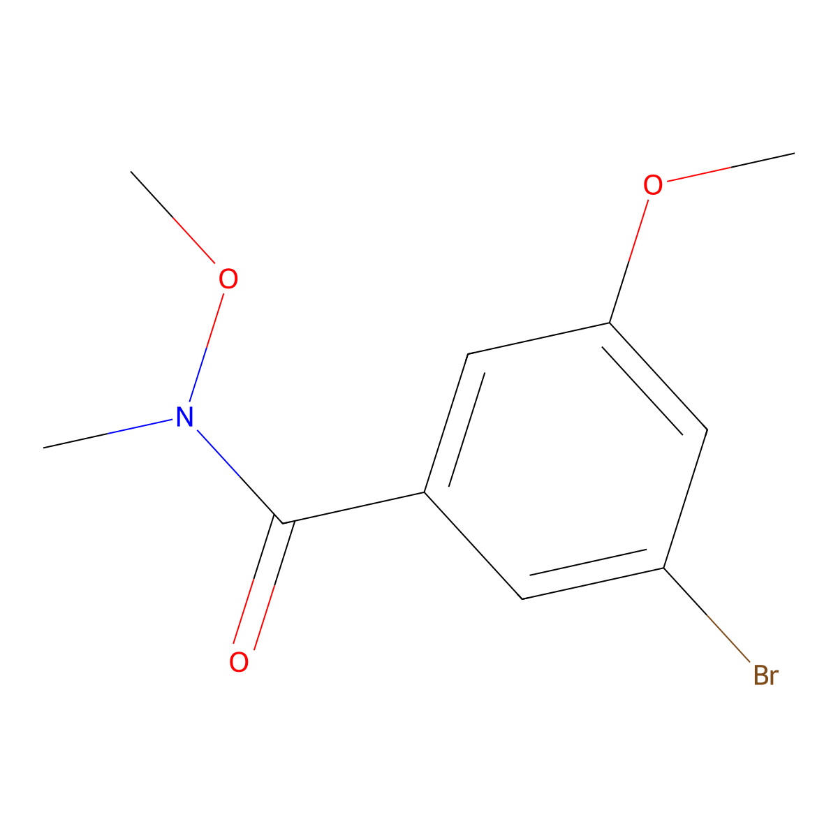 3-bromo-N,5-dimethoxy-N-methylbenzamide molecular structure, CAS 774239-37-1
