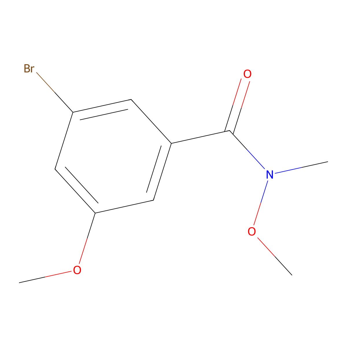 3-bromo-N,5-dimethoxy-N-methylbenzamide molecular structure, CAS 774239-37-1