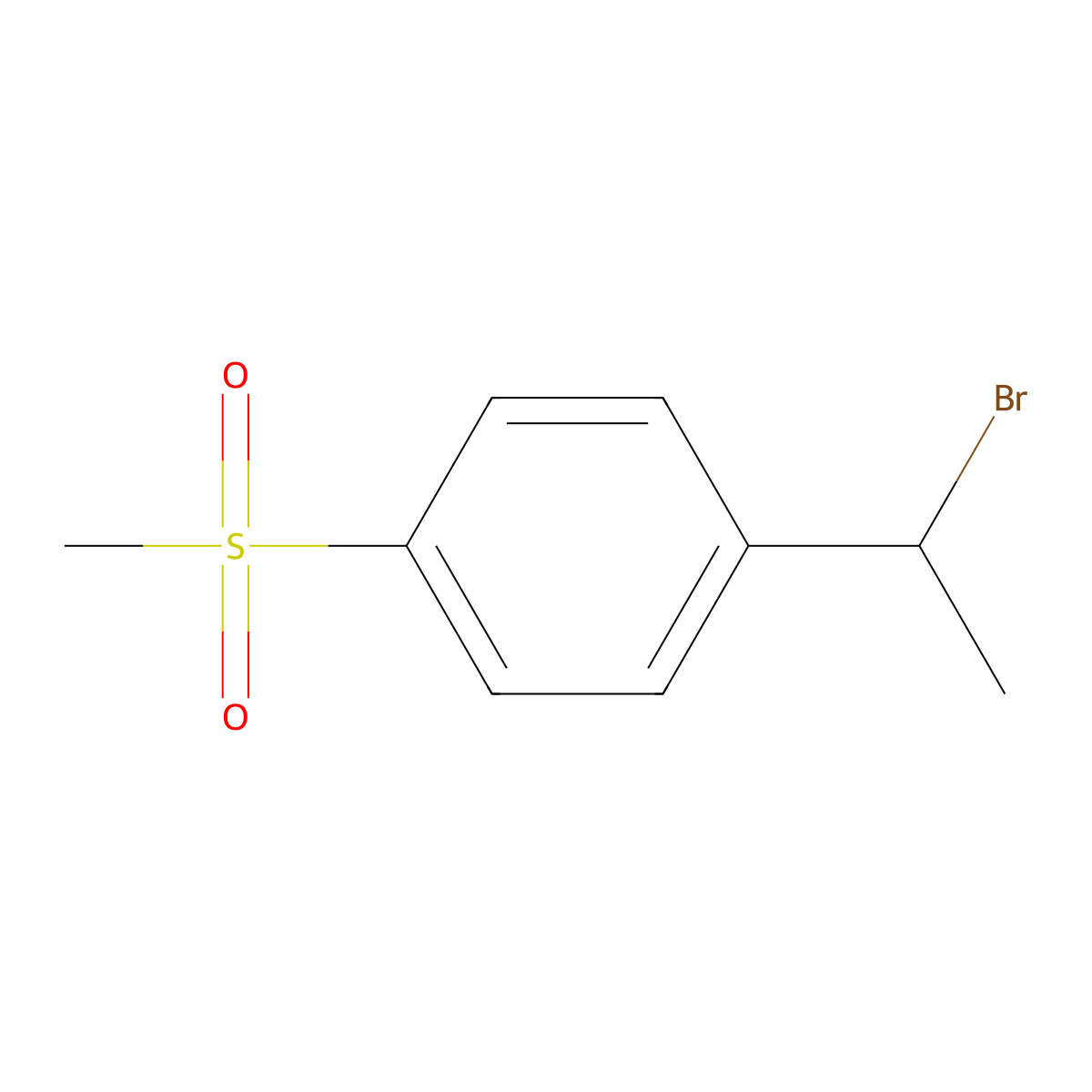 1-(1-Bromoethyl)-4-methanesulfonylbenzene molecular structure, CAS 774239-48-4