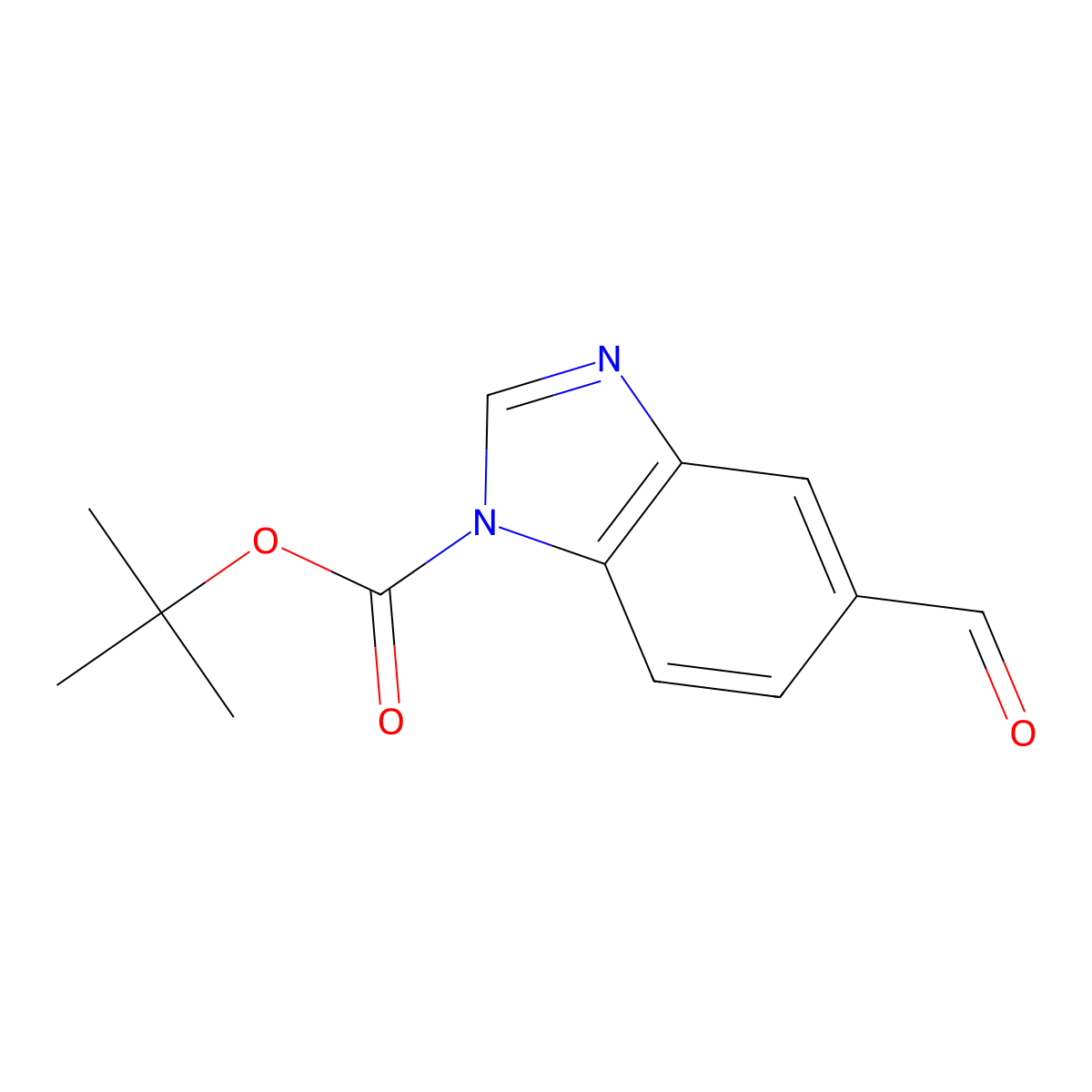 tert-Butyl 5-formyl-1H-benzo[d]imidazole-1-carboxylate molecular structure, CAS 774239-53-1