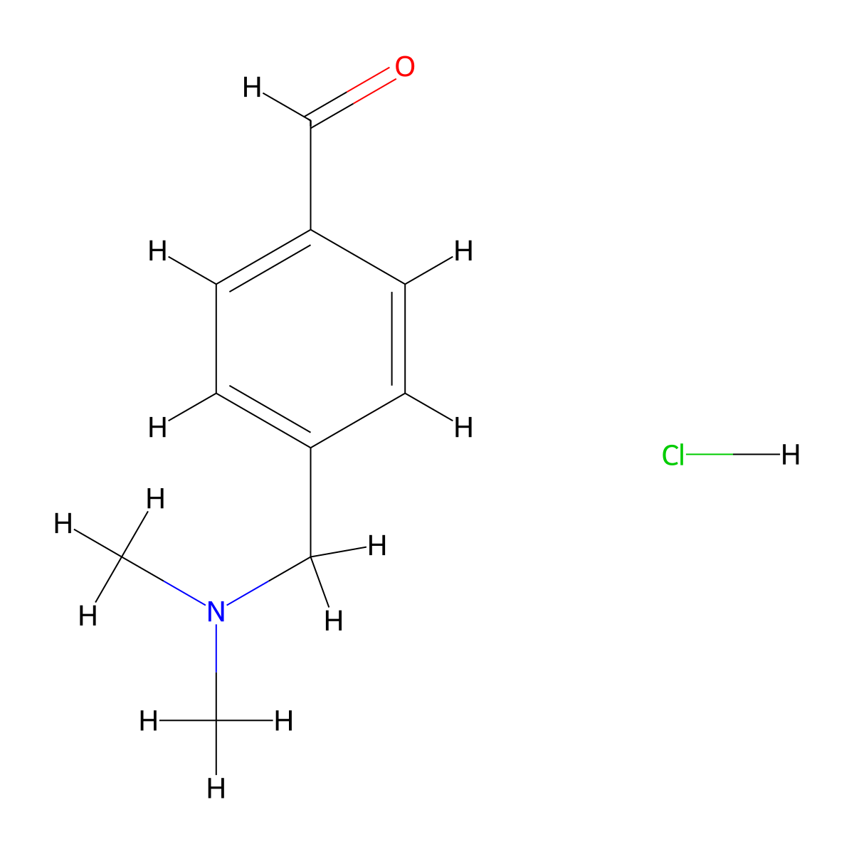 4-(Dimethylaminomethyl)benzaldehyde hydrochloride molecular structure, CAS 774239-56-4
