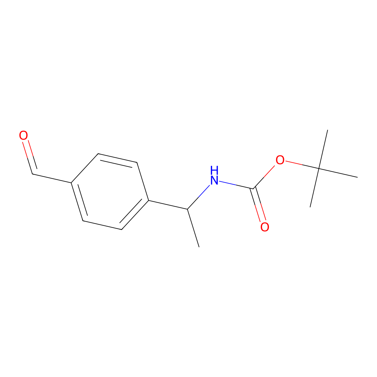 tert-butyl N-[1-(4-formylphenyl)ethyl]carbamate molecular structure, CAS 774239-60-0