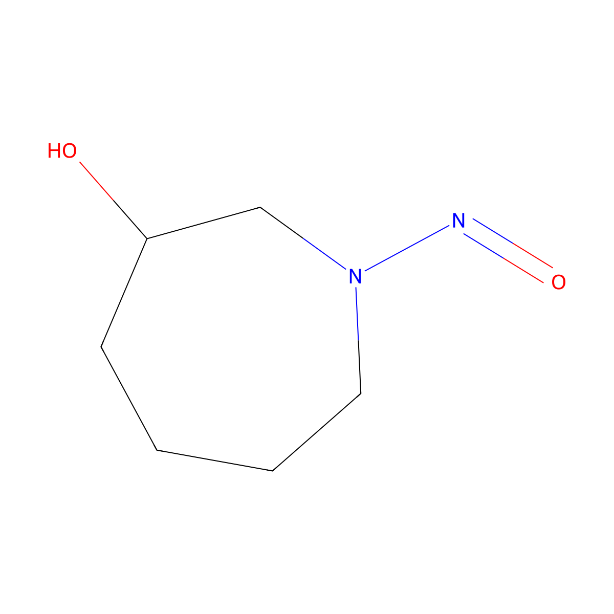 Hexahydro-1-nitroso-1H-azepin-3-ol molecular structure, CAS 77428-18-3