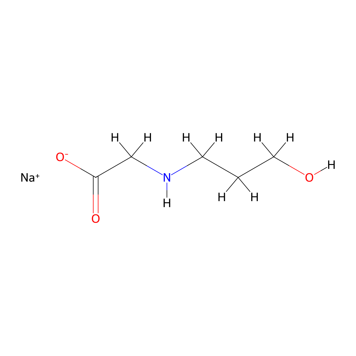 Sodium 2-[(3-hydroxypropyl)amino]acetate molecular structure, CAS 77428-79-6