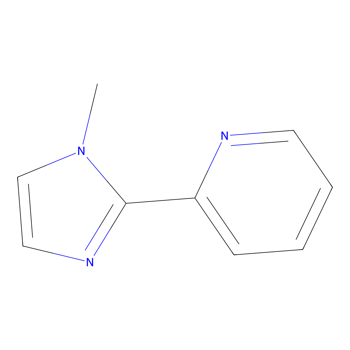 2-(1-methyl-1H-imidazol-2-yl)pyridine molecular structure, CAS 77429-59-5