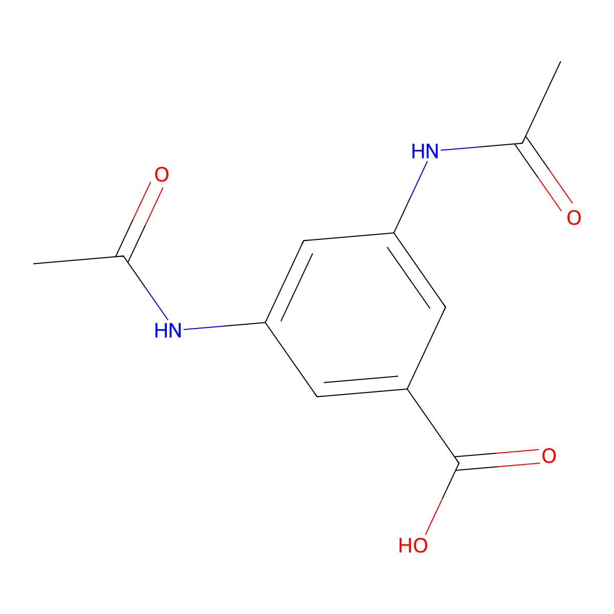 3,5-Bis(acetylamino)benzoic acid molecular structure, CAS 7743-39-7
