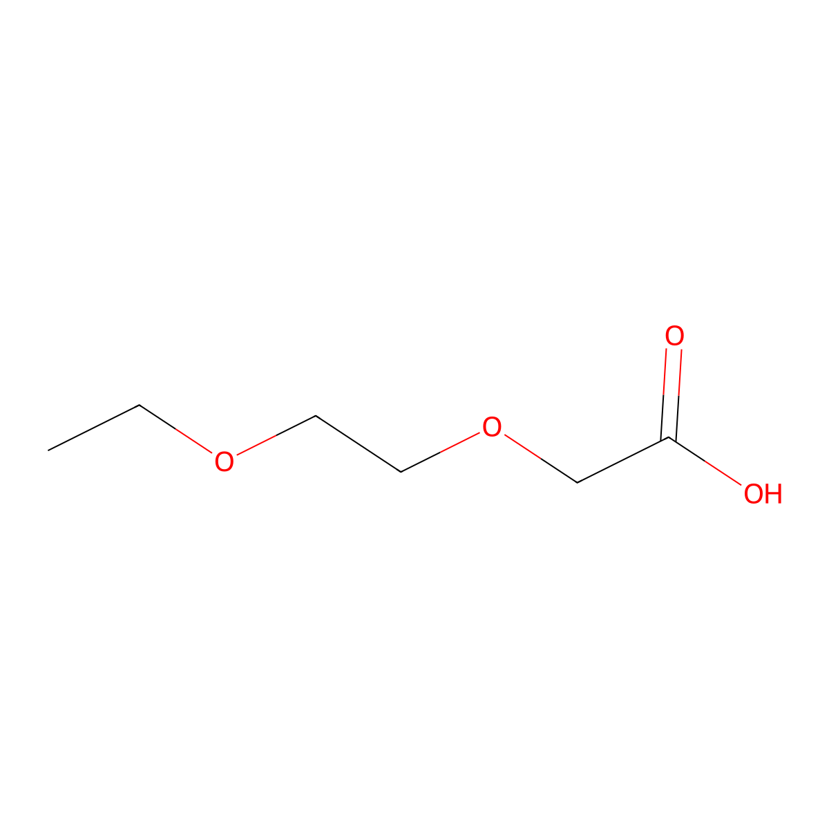 2-(2-Ethoxyethoxy)acetic acid molecular structure, CAS 7743-94-4