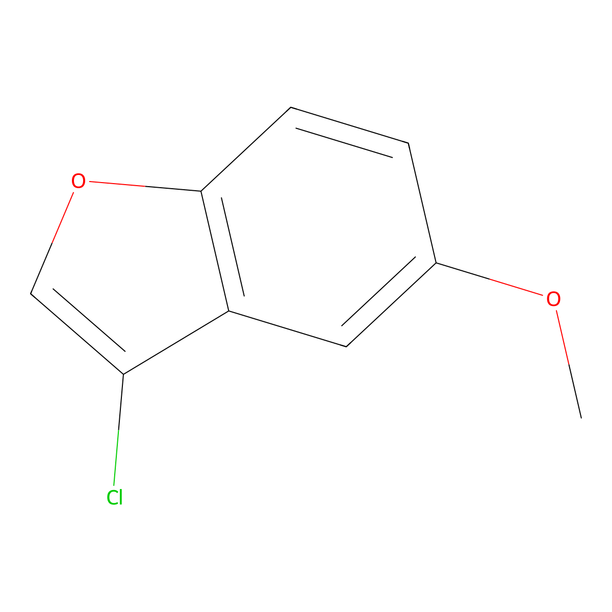3-Chloro-5-methoxybenzofuran molecular structure, CAS 77440-96-1