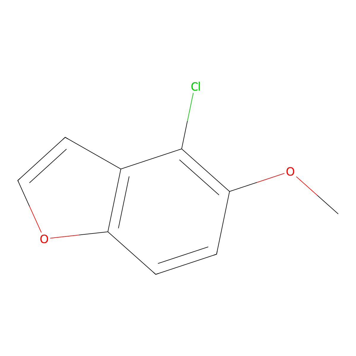 4-Chloro-5-methoxybenzofuran molecular structure, CAS 77440-97-2