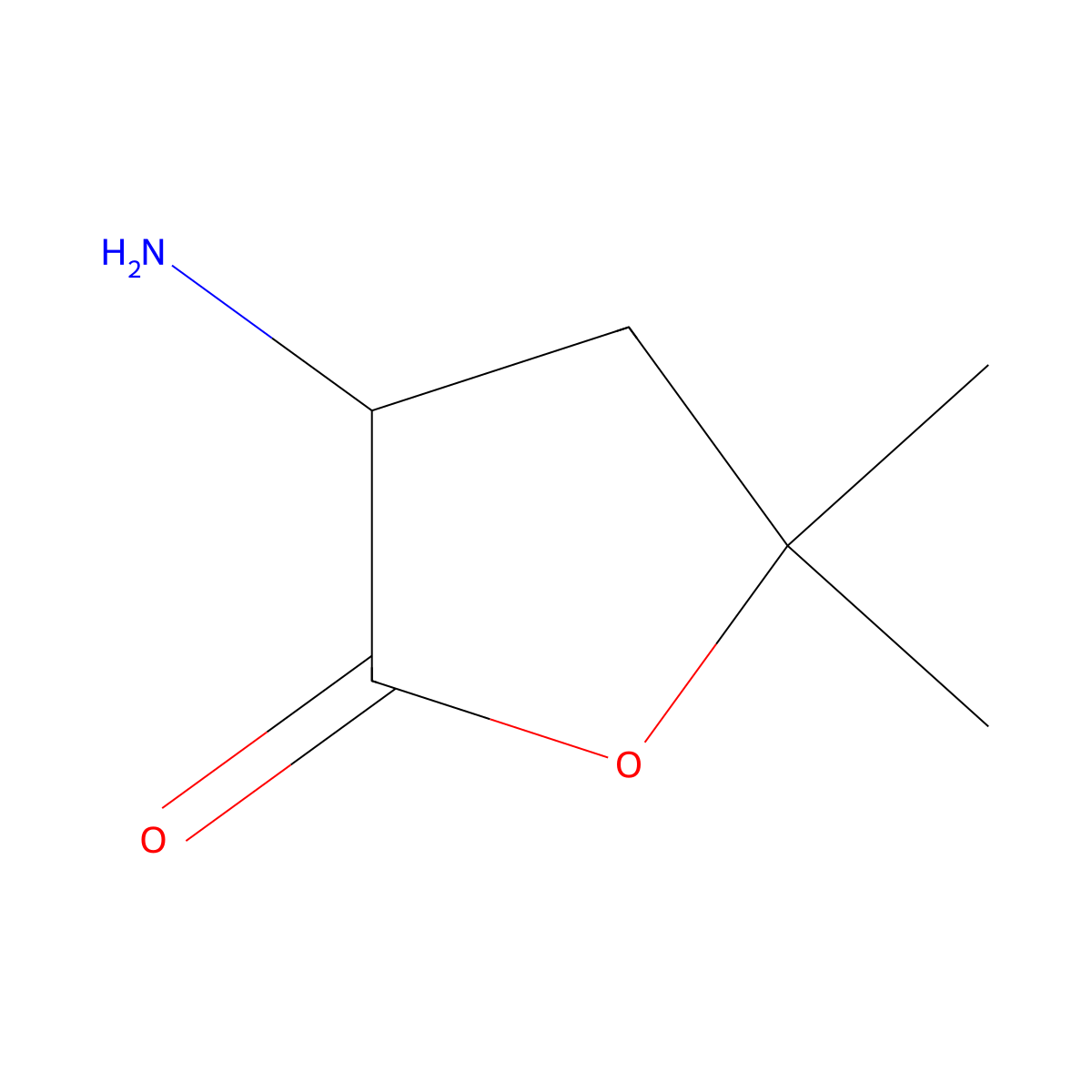 (S)-3-Amino-5,5-dimethyldihydrofuran-2(3H)-one molecular structure, CAS 77443-32-4