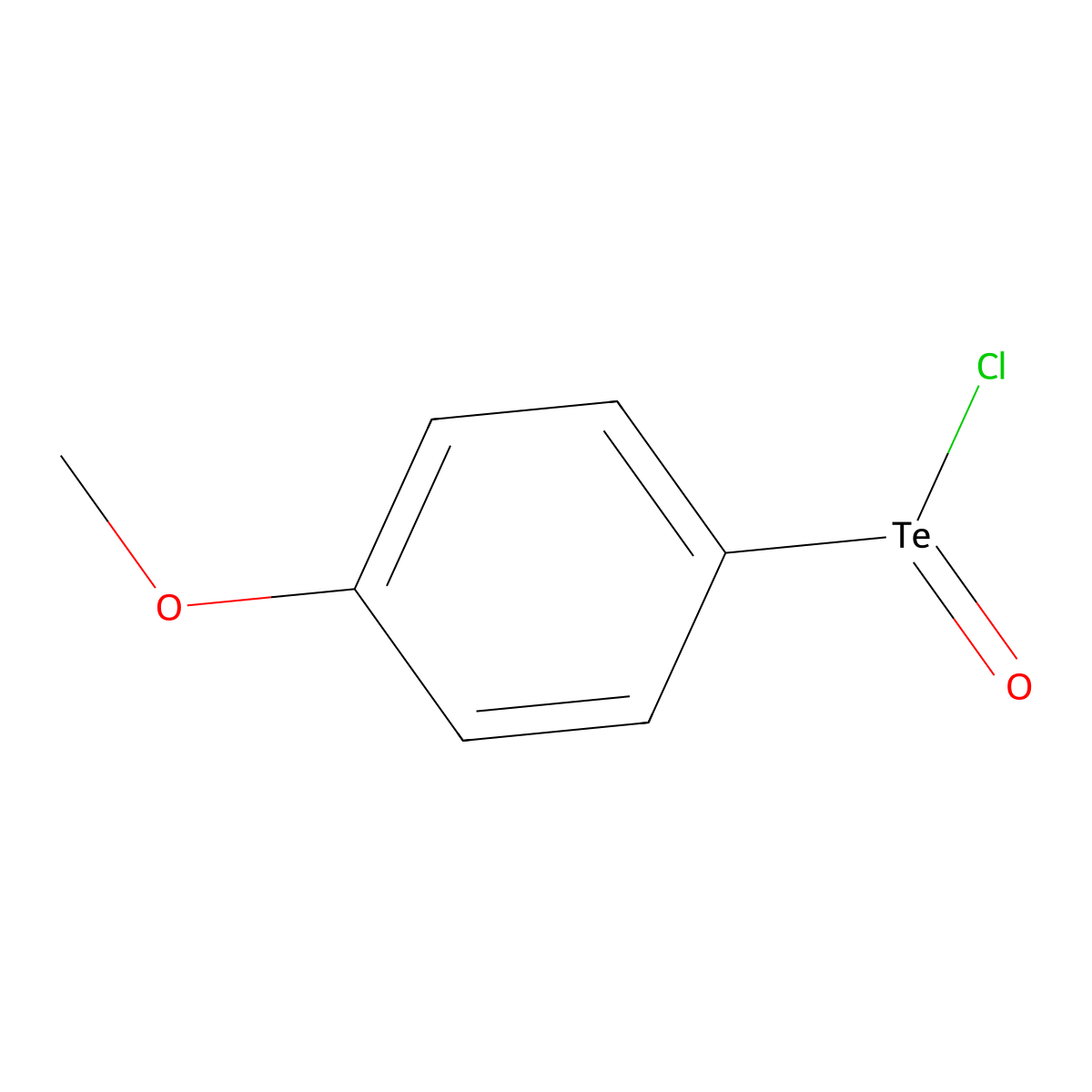 Benzene, 1-(chlorotellurinyl)-4-methoxy- molecular structure, CAS 77443-67-5