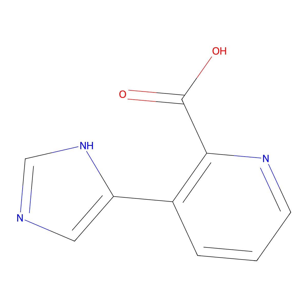 3-(1H-Imidazol-4-yl)picolinic acid molecular structure, CAS 774485-69-7