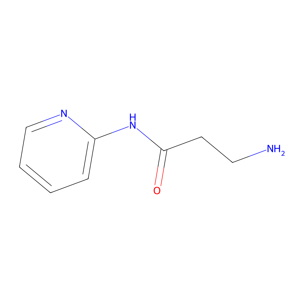 3-amino-N-(pyridin-2-yl)propanamide molecular structure, CAS 774487-65-9