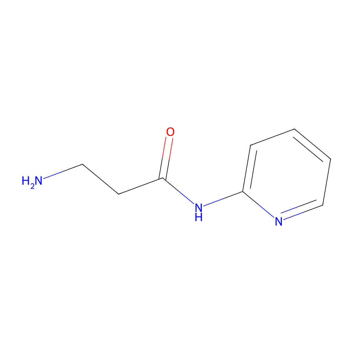 3-amino-N-(pyridin-2-yl)propanamide molecular structure, CAS 774487-65-9