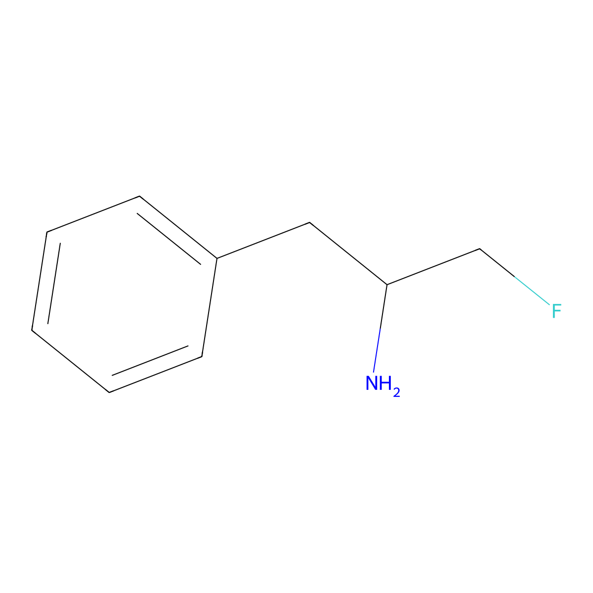2-Amino-3-fluoro-1-phenylpropane molecular structure, CAS 77449-02-6