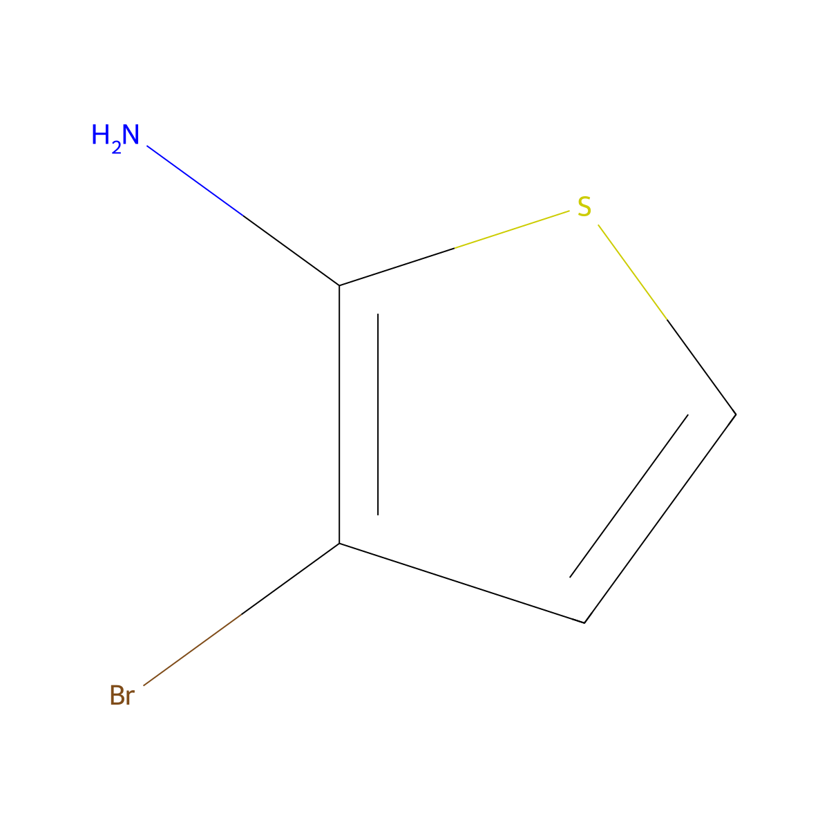 3-Bromothiophen-2-amine molecular structure, CAS 774492-91-0
