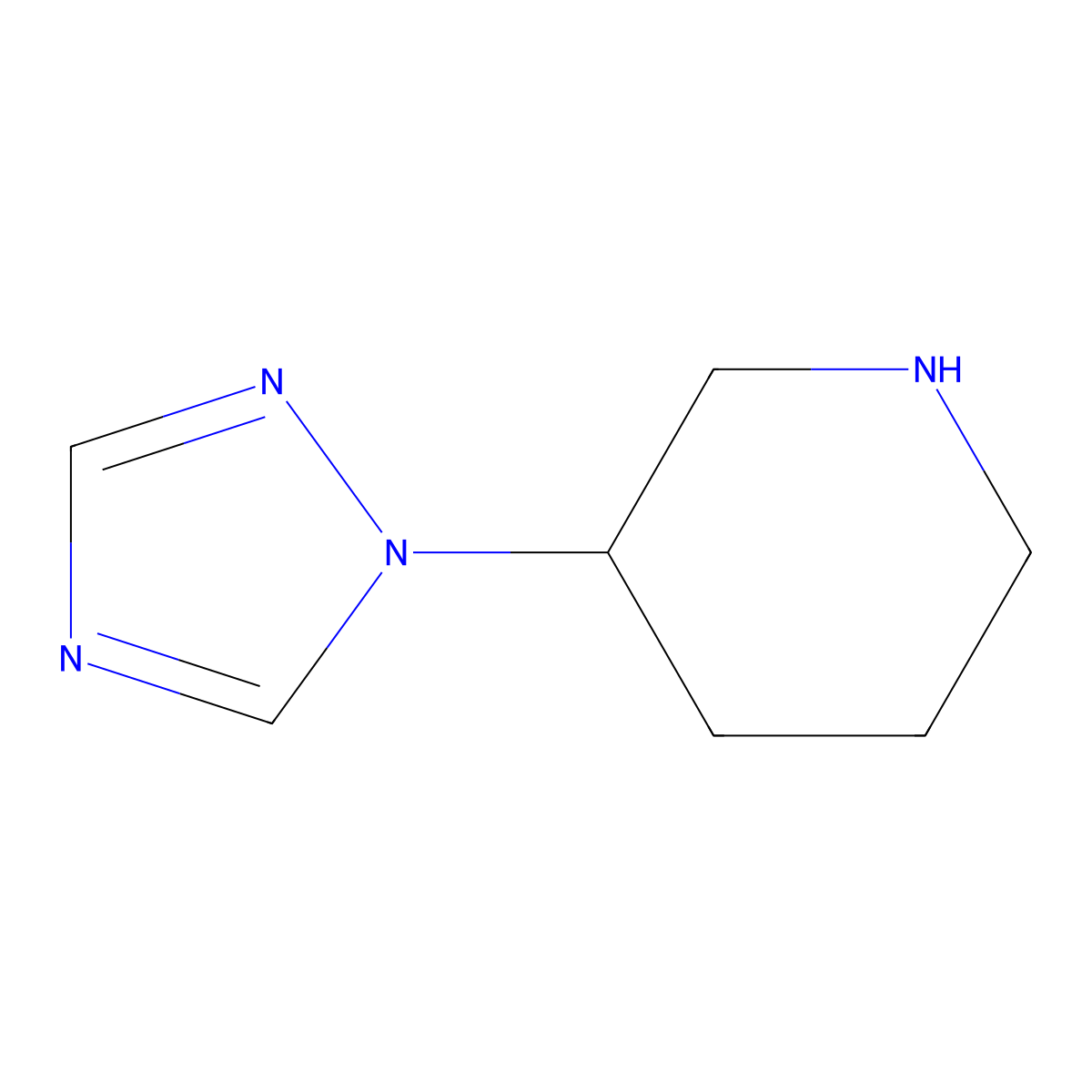3-(1H-1,2,4-triazol-1-yl)piperidine molecular structure, CAS 774511-83-0