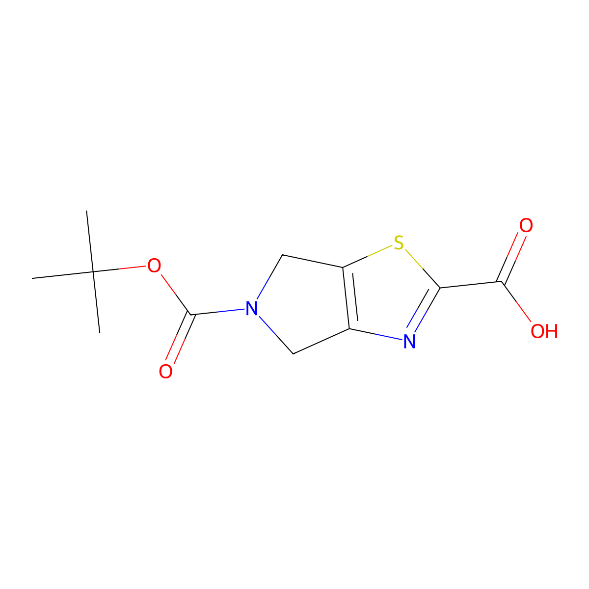 5-(tert-Butoxycarbonyl)-5,6-dihydro-4H-pyrrolo[3,4-d]thiazole-2-carboxylic acid molecular structure, CAS 774533-81-2