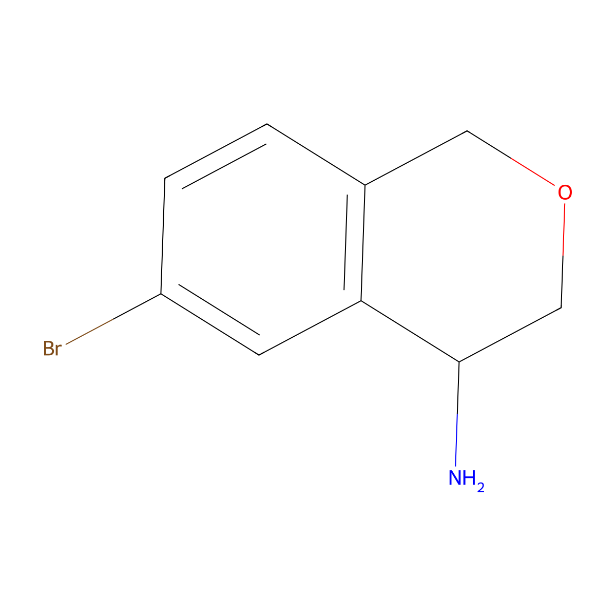 6-Bromoisochroman-4-amine molecular structure, CAS 774537-62-1