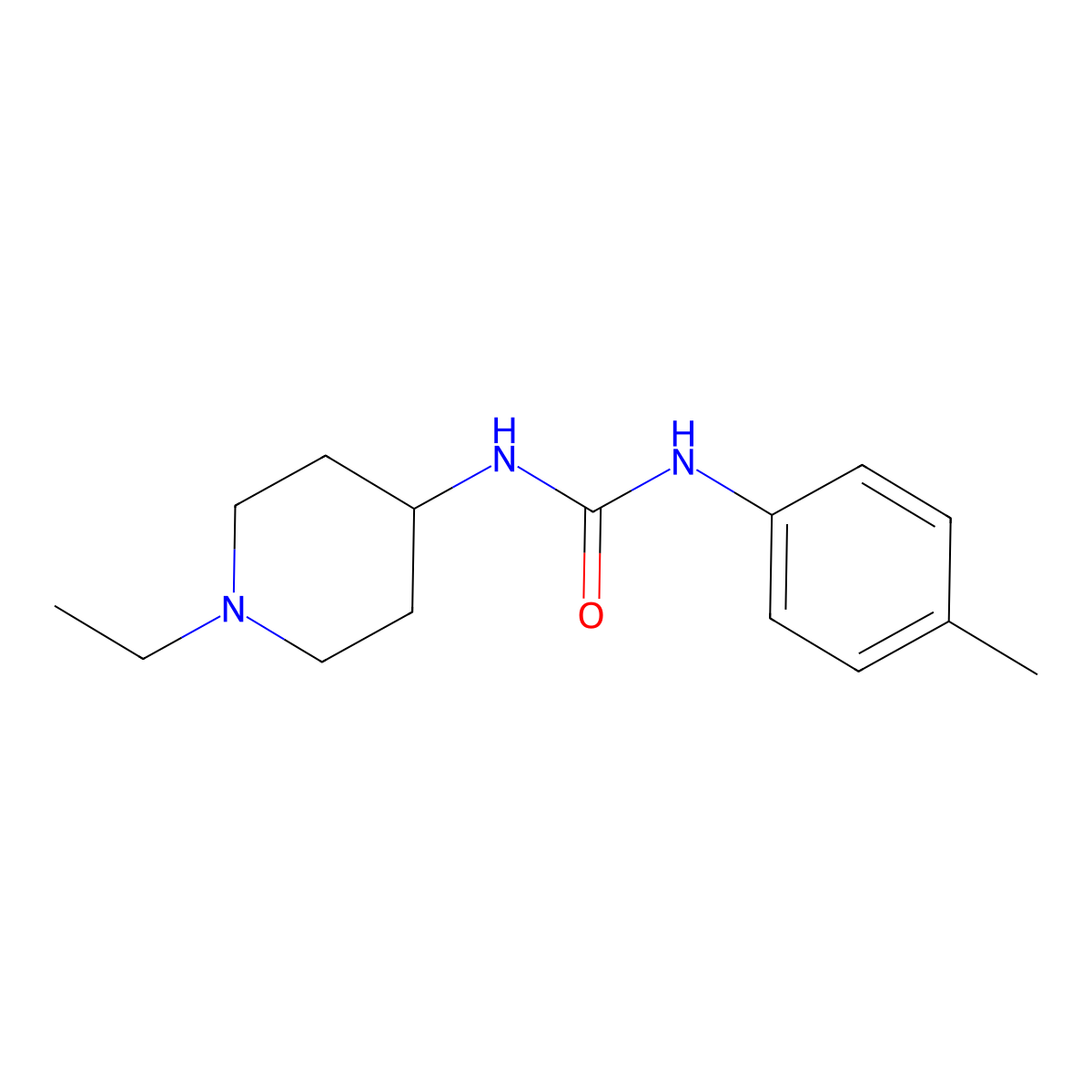 1-(1-Ethylpiperidin-4-yl)-3-(4-methylphenyl)urea molecular structure, CAS 774545-27-6