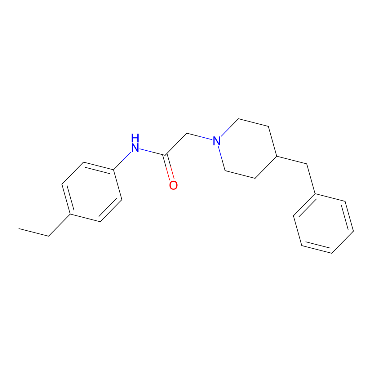 2-(4-benzylpiperidin-1-yl)-N-(4-ethylphenyl)acetamide molecular structure, CAS 774545-63-0