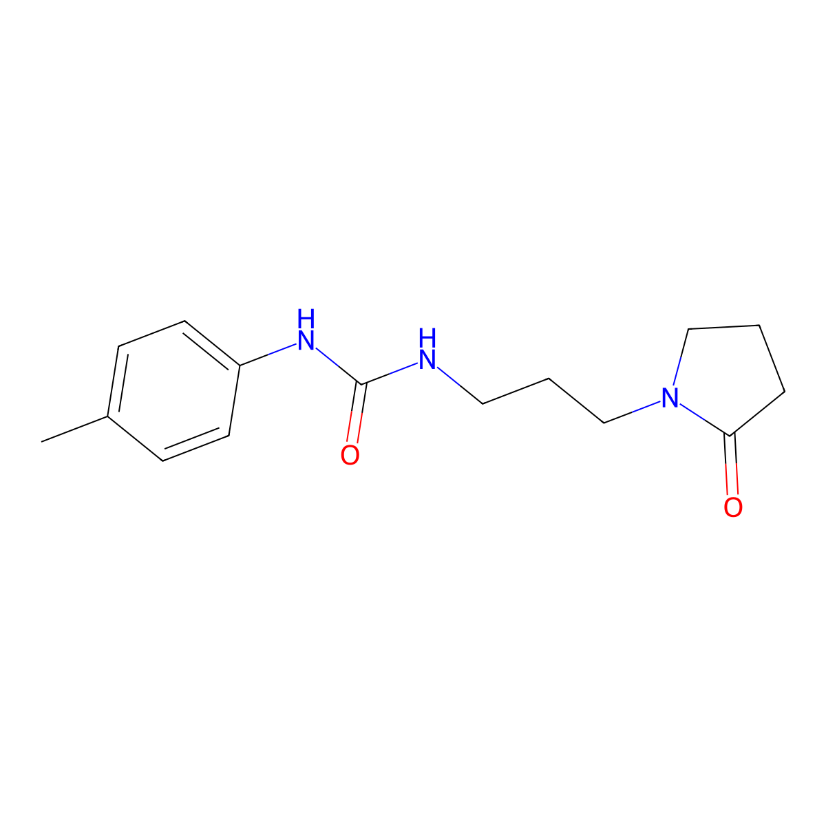1-(4-Methylphenyl)-3-[3-(2-oxopyrrolidin-1-yl)propyl]urea molecular structure, CAS 774545-75-4