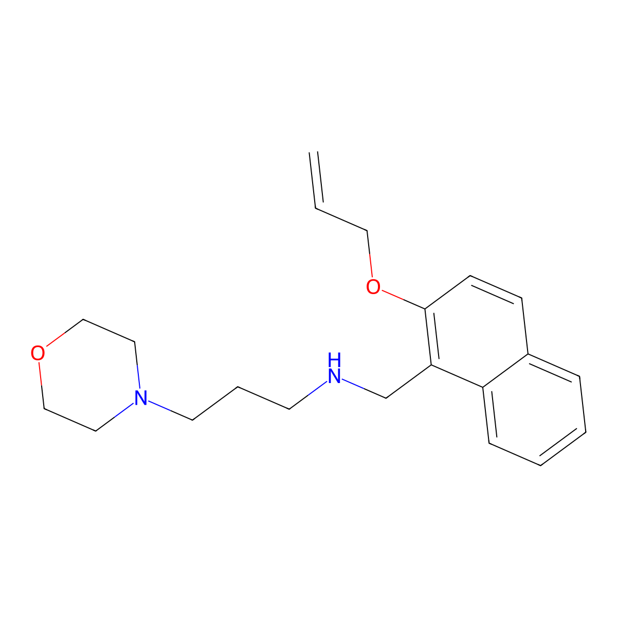 3-(4-morpholinyl)-N-[(2-prop-2-enoxy-1-naphthalenyl)methyl]-1-propanamine molecular structure, CAS 774546-14-4