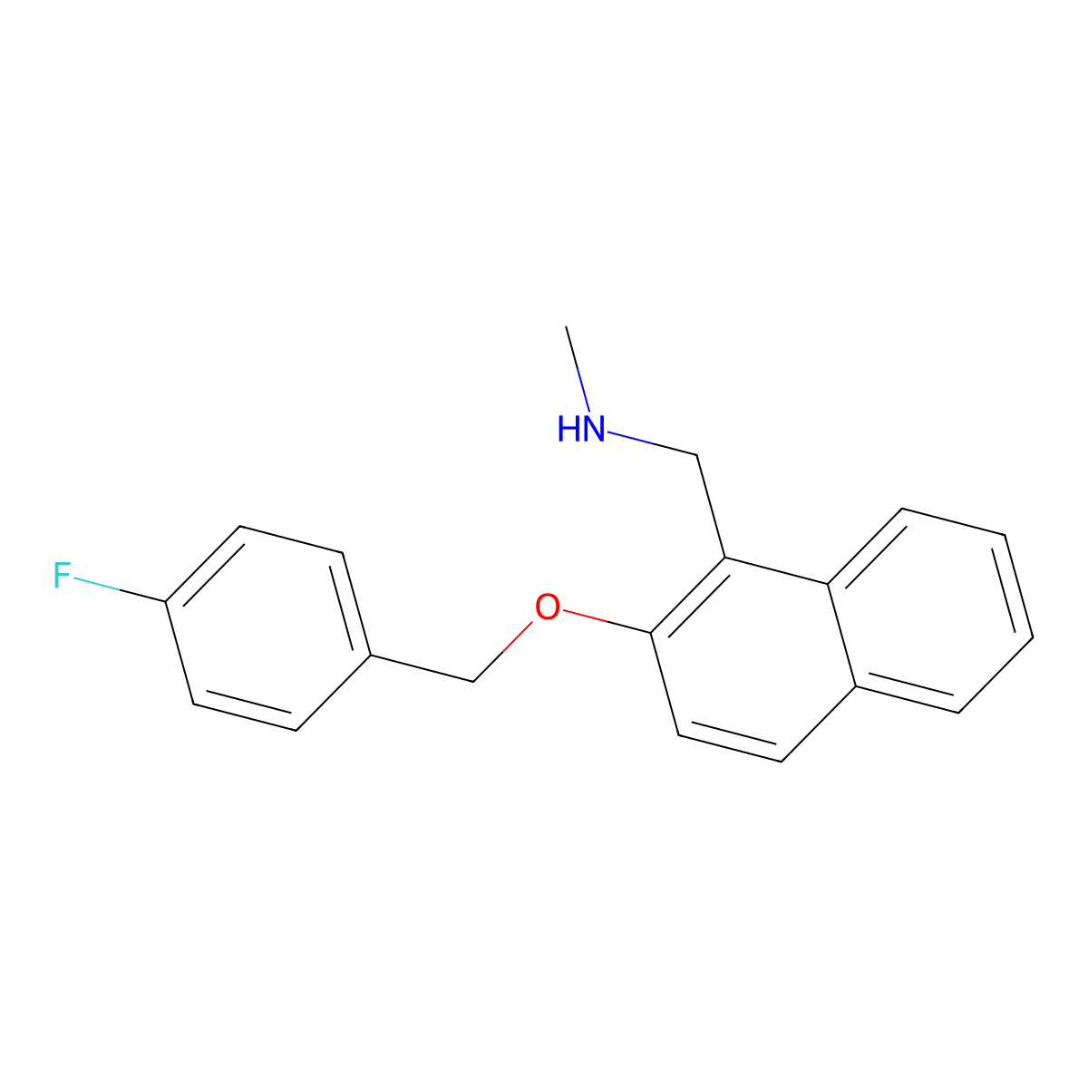 N-({2-[(4-fluorobenzyl)oxy]-1-naphthyl}methyl)-N-methylamine molecular structure, CAS 774546-18-8