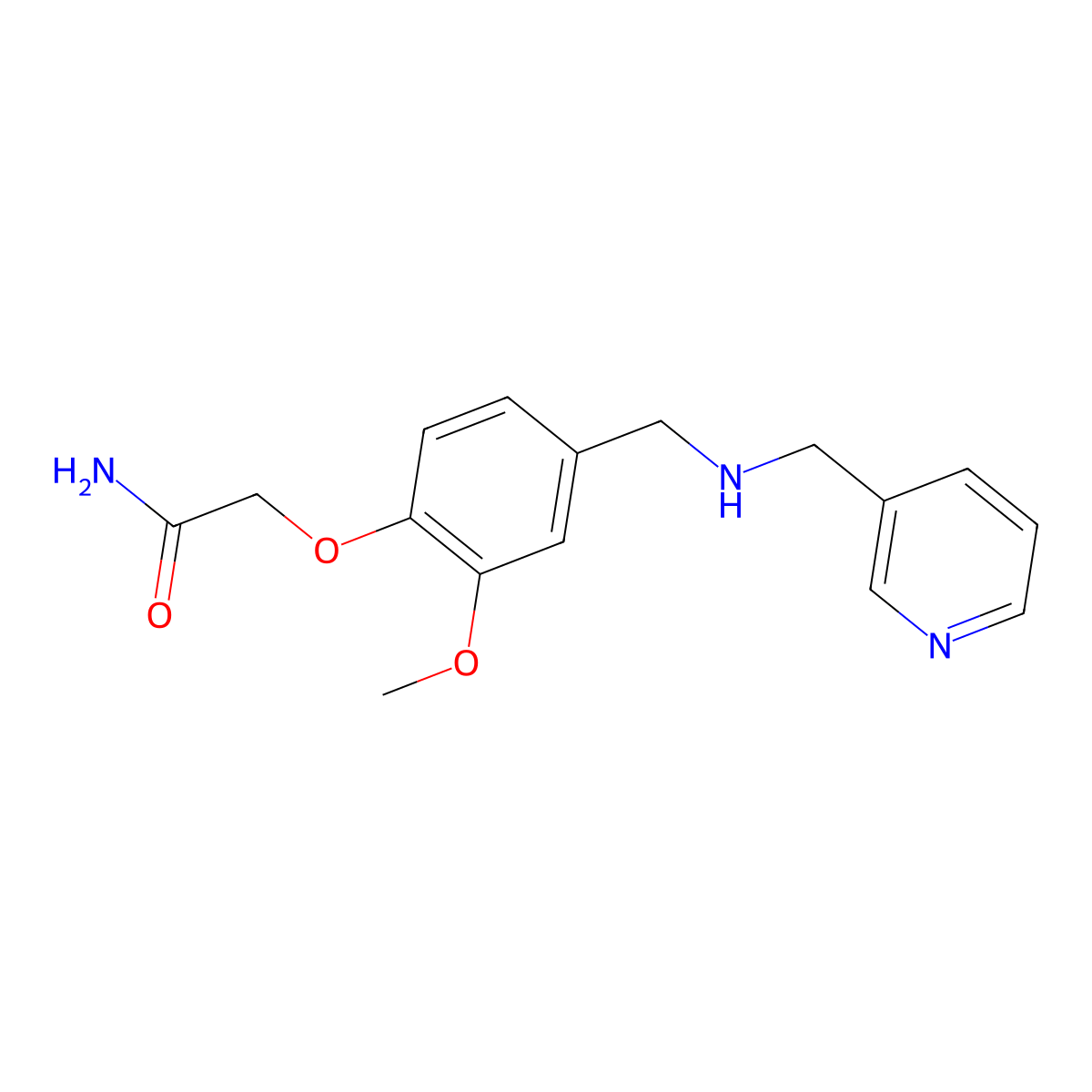 2-(2-Methoxy-4-{[(3-pyridinylmethyl)amino]methyl}phenoxy)acetamide molecular structure, CAS 774546-31-5