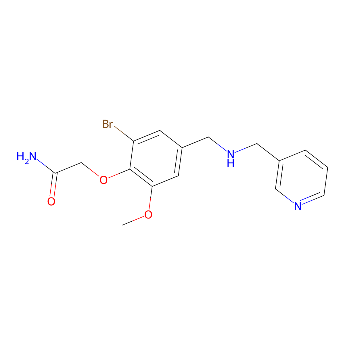 2-[2-Bromo-6-methoxy-4-[(pyridin-3-ylmethylamino)methyl]phenoxy]acetamide molecular structure, CAS 774546-33-7