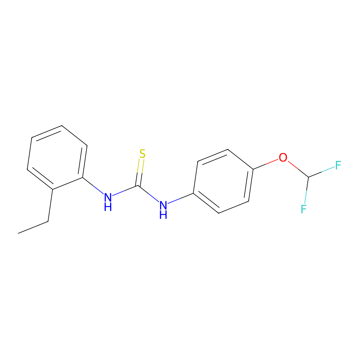 1-[4-(Difluoromethoxy)phenyl]-3-(2-ethylphenyl)thiourea molecular structure, CAS 774546-40-6