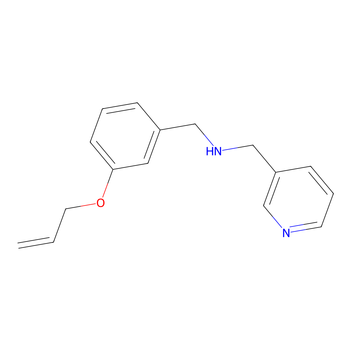 N-[3-(allyloxy)benzyl]-N-(3-pyridinylmethyl)amine molecular structure, CAS 774546-41-7