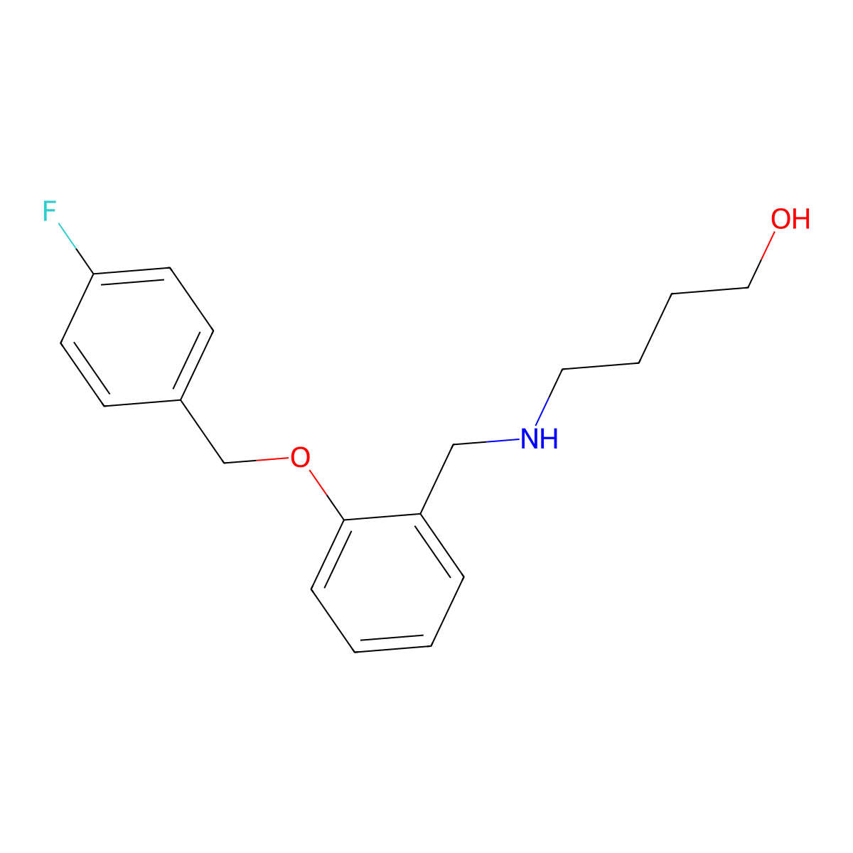 4-({2-[(4-Fluorobenzyl)oxy]benzyl}amino)-1-butanol molecular structure, CAS 774546-47-3