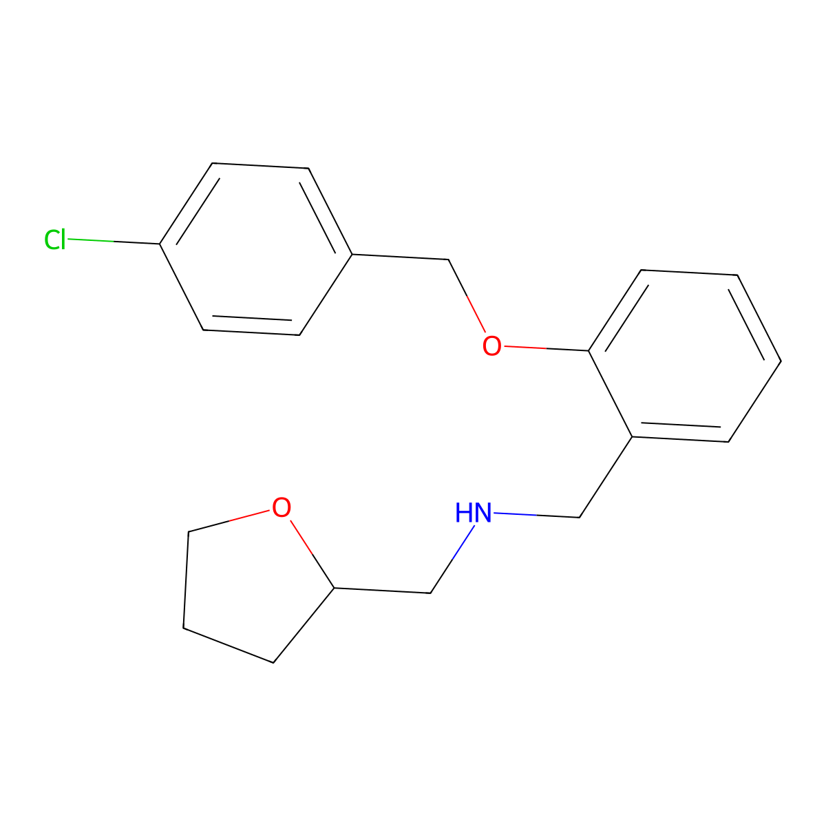 N-{2-[(4-chlorobenzyl)oxy]benzyl}-N-(tetrahydro-2-furanylmethyl)amine molecular structure, CAS 774546-53-1