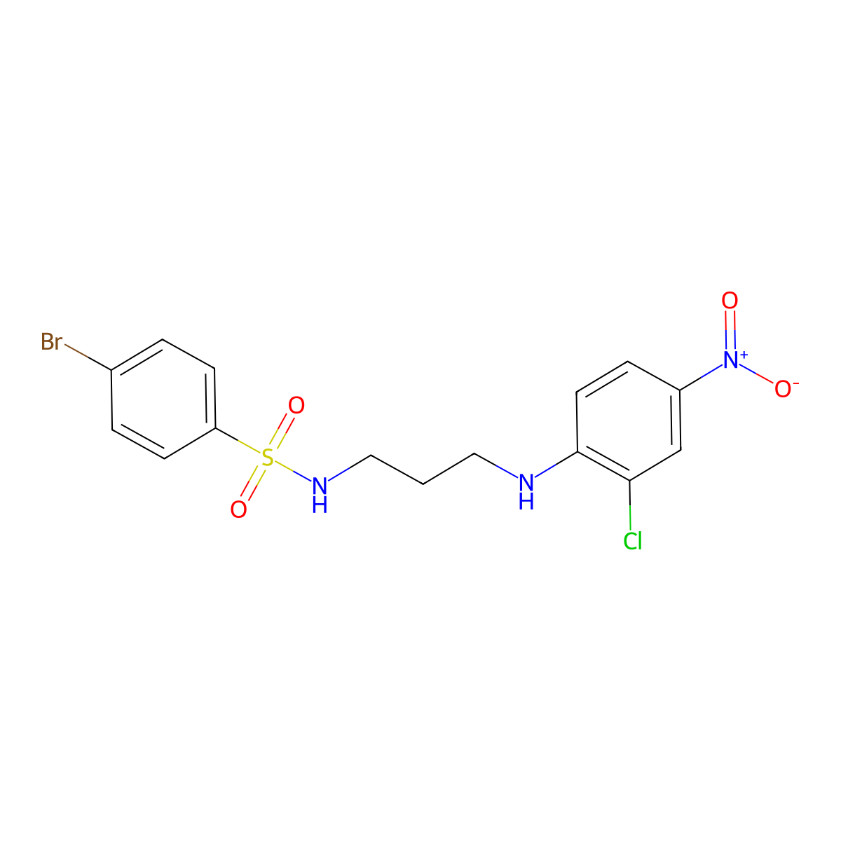 4-bromo-N-[3-(2-chloro-4-nitroanilino)propyl]benzenesulfonamide molecular structure, CAS 774546-70-2