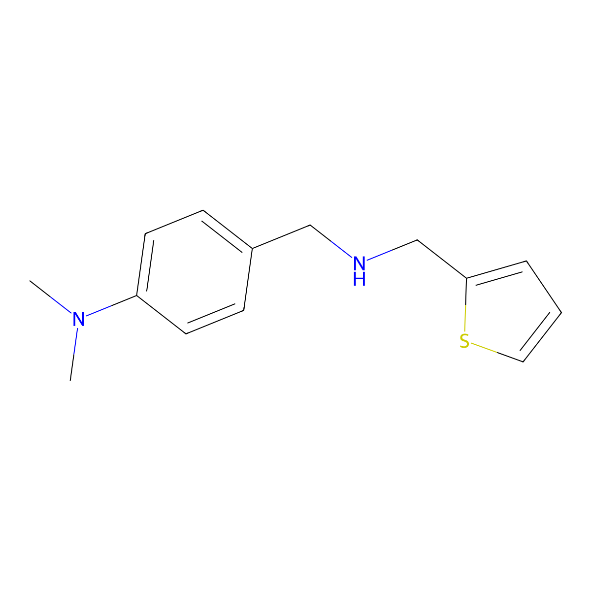 N-[4-(dimethylamino)benzyl]-N-(2-thienylmethyl)amine molecular structure, CAS 774546-80-4