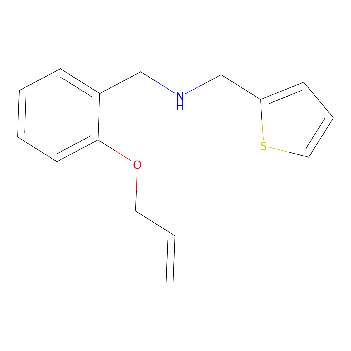 N-[2-(allyloxy)benzyl]-N-(2-thienylmethyl)amine molecular structure, CAS 774546-99-5