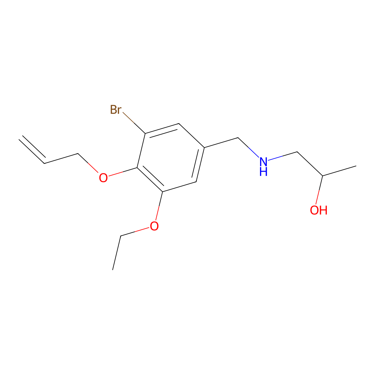 1-{[4-(Allyloxy)-3-bromo-5-ethoxybenzyl]amino}-2-propanol molecular structure, CAS 774547-05-6