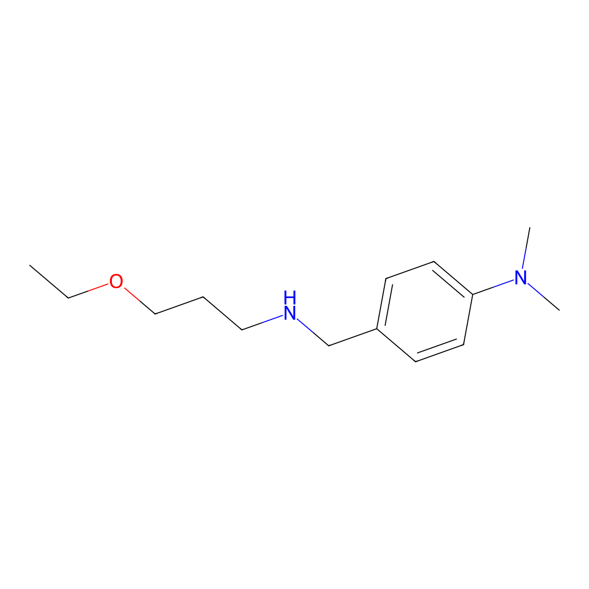 N-[4-(dimethylamino)benzyl]-N-(3-ethoxypropyl)amine molecular structure, CAS 774547-12-5